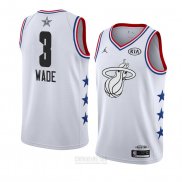 Camiseta All Star 2019 Miami Heat Dwyane Wade #3 Blanco