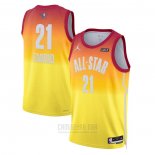 Camiseta All Star 2023 Philadelphia 76ers Joel Embiid #21 Naranja