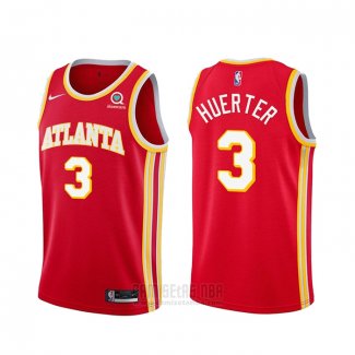 Camiseta Atlanta Hawks Kevin Huerter #3 Icon 2020-21 Rojo