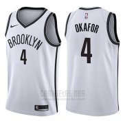 Camiseta Brooklyn Nets Jahlil Okafor #4 Association 2017-18 Blanco