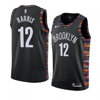 Camiseta Brooklyn Nets Joe Harris #12 Ciudad 2019 Negro