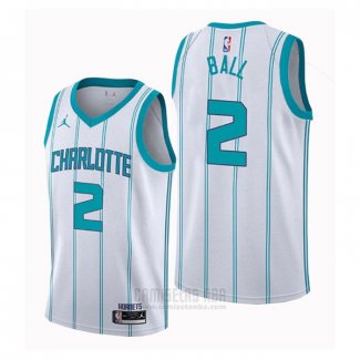 Camiseta Charlotte Hornets LaMelo Ball #2 Hardwood Classics 2020-21 Blanco