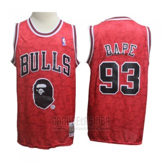 Camiseta Chicago Bulls Bape #93 Hardwood Classics Rojo