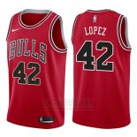 Camiseta Chicago Bulls Robin Lopez #42 Icon 2017-18 Rojo