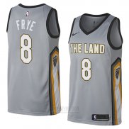 Camiseta Cleveland Cavaliers Channing Frye #8 Ciudad 2018 Gris