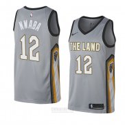 Camiseta Cleveland Cavaliers David Nwaba #12 Ciudad 2018 Gris