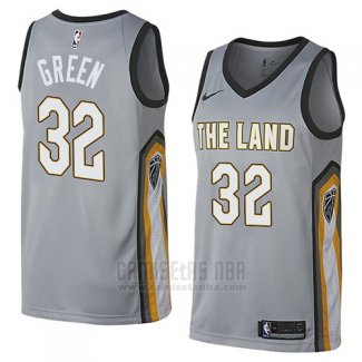 Camiseta Cleveland Cavaliers Jeff Green #32 Ciudad 2018 Gris