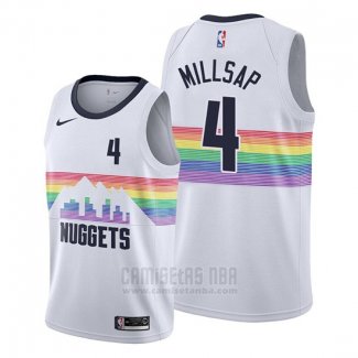 Camiseta Denver Nuggets Paul Millsap #4 Ciudad Edition Blanco