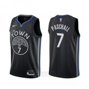 Camiseta Golden State Warriors Eric Paschall #7 Ciudad 2019-20 Negro