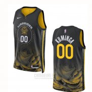 Camiseta Golden State Warriors Jonathan Kuminga #00 Ciudad 2022-23 Negro