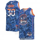 Camiseta Golden State Warriors Stephen Curry #30 MVP Azul