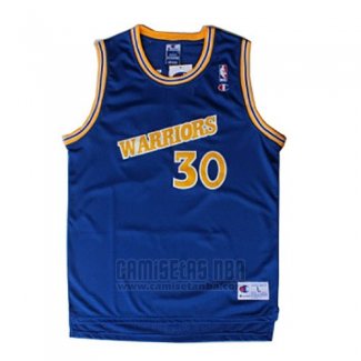 Camiseta Golden State Warriors Stephen Curry #30 Retro Azul2