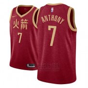 Camiseta Houston Rockets Carmelo Anthony #7 Ciudad 2018-19 Rojo