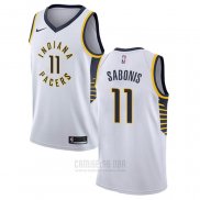 Camiseta Indiana Pacers Domantas Sabonis #11 Association Blanco