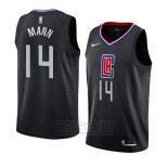 Camiseta Los Angeles Clippers Terance Mann 2019 20 #14 Statement 2019 Negro