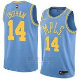 Camiseta Los Angeles Lakers Brandon Ingram #14 Classic 2017-18 Azul