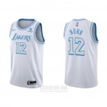 Camiseta Los Angeles Lakers Kendrick Nunn #12 Ciudad 2021-22 Blanco