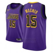 Camiseta Los Angeles Lakers Moritz Wagner #15 Ciudad 2018 Violeta