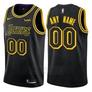 Camiseta Los Angeles Lakers Nike Personalizada 17-18 Negro
