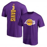 Camiseta Manga Corta Anthony Davis Los Angeles Lakers Violeta