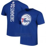 Camiseta Manga Corta Ben Simmons Philadelphia 76ers Azul7
