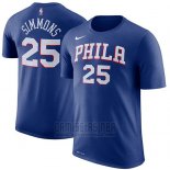 Camiseta Manga Corta Ben Simmons Philadelphia 76ers Azul8
