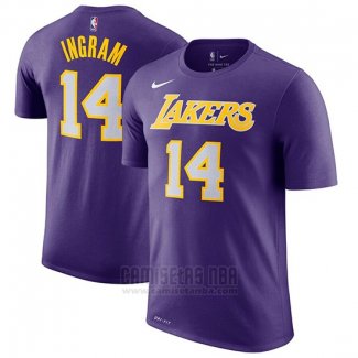 Camiseta Manga Corta Brandon Ingram Los Angeles Lakers 2019 Violeta2