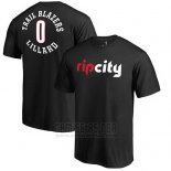 Camiseta Manga Corta Damian Lillard Portland Trail Blazers Negro3