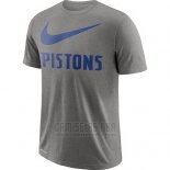 Camiseta Manga Corta Detroit Pistons Gris