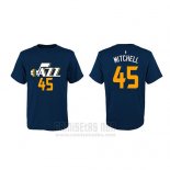 Camiseta Manga Corta Donovan Mitchell Utah Jazz Azul Marino2