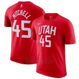 Camiseta Manga Corta Donovan Mitchell Utah Jazz Rojo Ciudad