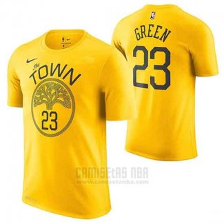 Camiseta Manga Corta Draymond Green Golden State Warriors 2019 Amarillo