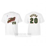 Camiseta Manga Corta Gary Payton Seattle SuperSonics Blanco Retro