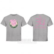 Camiseta Manga Corta Giannis Antetokounmpo Milwaukee Bucks Gris Peppa Pig Cruzado