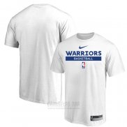 Camiseta Manga Corta Golden State Warriors Practice Performance 2022-23 Blanco