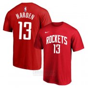 Camiseta Manga Corta James Harde Houston Rockets 2019-20 Rojo