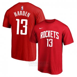 Camiseta Manga Corta James Harde Houston Rockets 2019-20 Rojo