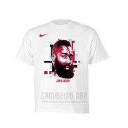 Camiseta Manga Corta James Harden Houston Rockets Blanco