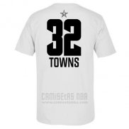 Camiseta Manga Corta Karl-Anthony Towns All Star 2019 Minnesota Timberwolves Blanco