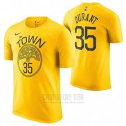 Camiseta Manga Corta Kevin Durant Golden State Warriors 2019 Amarillo