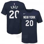 Camiseta Manga Corta Kevin Knox New York Knicks Azul 2019-20 Ciudad