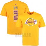 Camiseta Manga Corta Kobe Bayant Los Angeles Lakers Amarillo