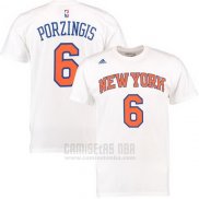 Camiseta Manga Corta Kristaps Porzingis New York Knicks Blanco