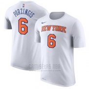 Camiseta Manga Corta Kristaps Porzingis New York Knicks Blanco2
