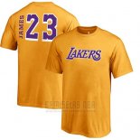 Camiseta Manga Corta Lebron James Los Angeles Lakers Amarillo2