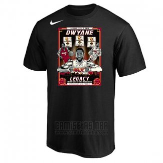 Camiseta Manga Corta Miami Heat Dwyane Wade Negro