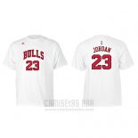 Camiseta Manga Corta Michael Jordan Chicago Bulls Blanco