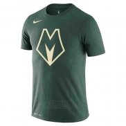 Camiseta Manga Corta Milwaukee Bucks Verde 2019-20 Ciudad