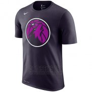 Camiseta Manga Corta Minnesota Timberwolves Violeta Ciudad