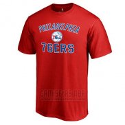 Camiseta Manga Corta Philadelphia 76ers Rojo2